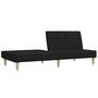 Voir la diapositive 4 : VIDAXL Canape-lit a 2 places noir tissu