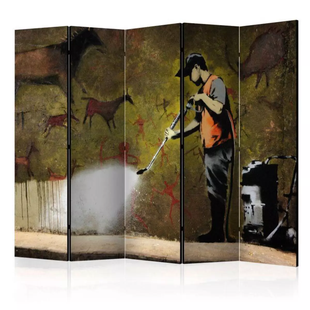 Paris Prix Paravent 5 Volets  Banksy - Cave Painting  172x225cm
