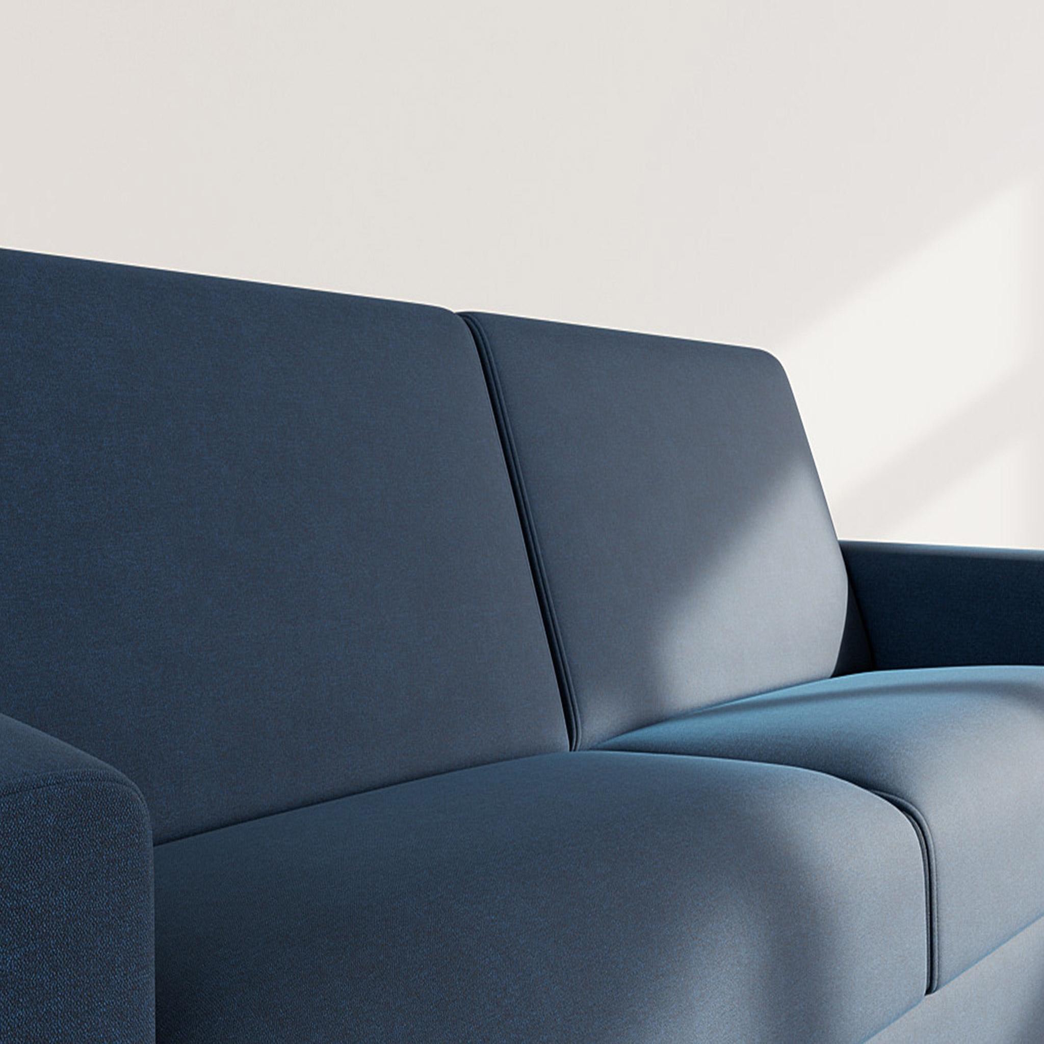 Voir la diapositive 4 : BEST MOBILIER Julia - canapé 3 places convertible express couchage quotidien 140 cm matelas 14 cm en tissu