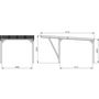 Voir la diapositive 3 : Forest Style Carport toit plat - Bois traité autoclave - 16,5 m² - VICTOR MODERN