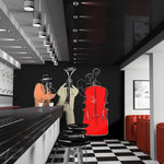 Paris Prix Papier Peint  Instruments de Musique Jazz. Coloris disponibles : Multicolore