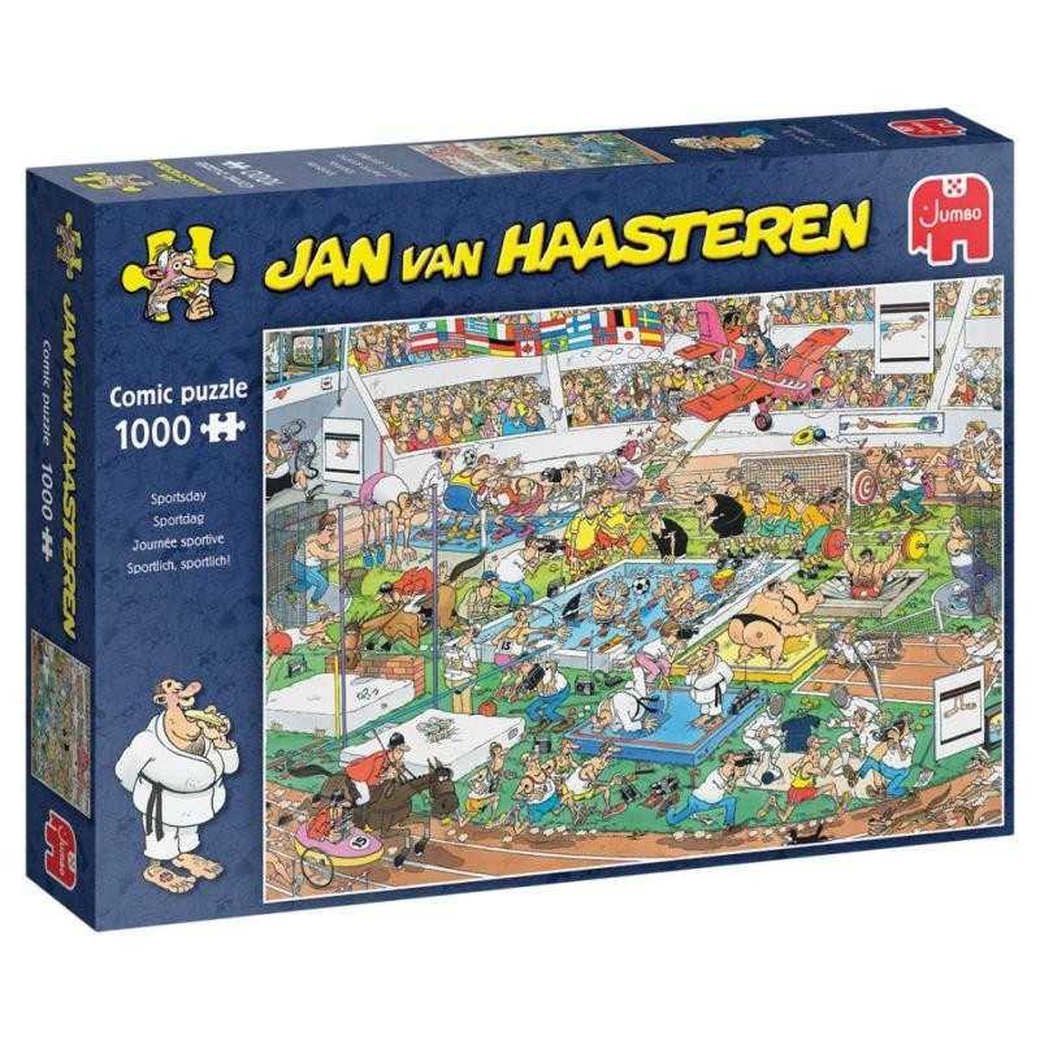 Voir la diapositive 2 : Jumbo Puzzle 1000 pièces Jan van Haasteren « Sportif, sportif ! » scène sportive multicolore
