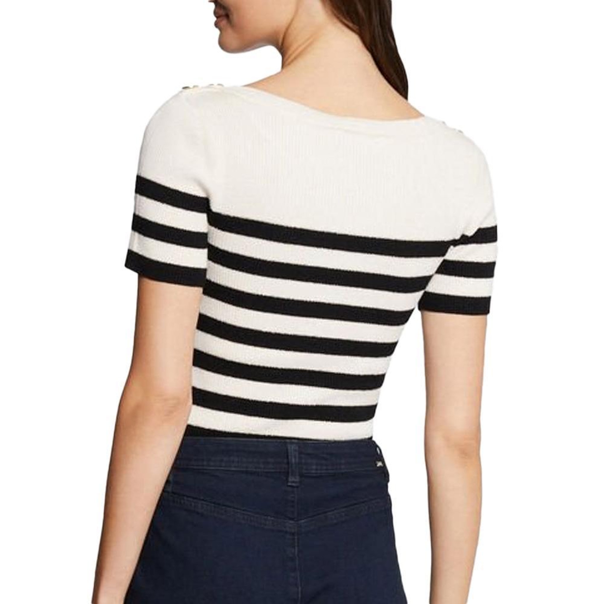 Voir la diapositive 2 : MORGAN T Shirt Beige//Doré Femme Morgan MPIA