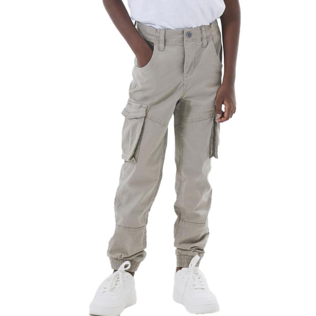 NAME IT Pantalon Cargo Gris Clair Garçon Name it Cargo