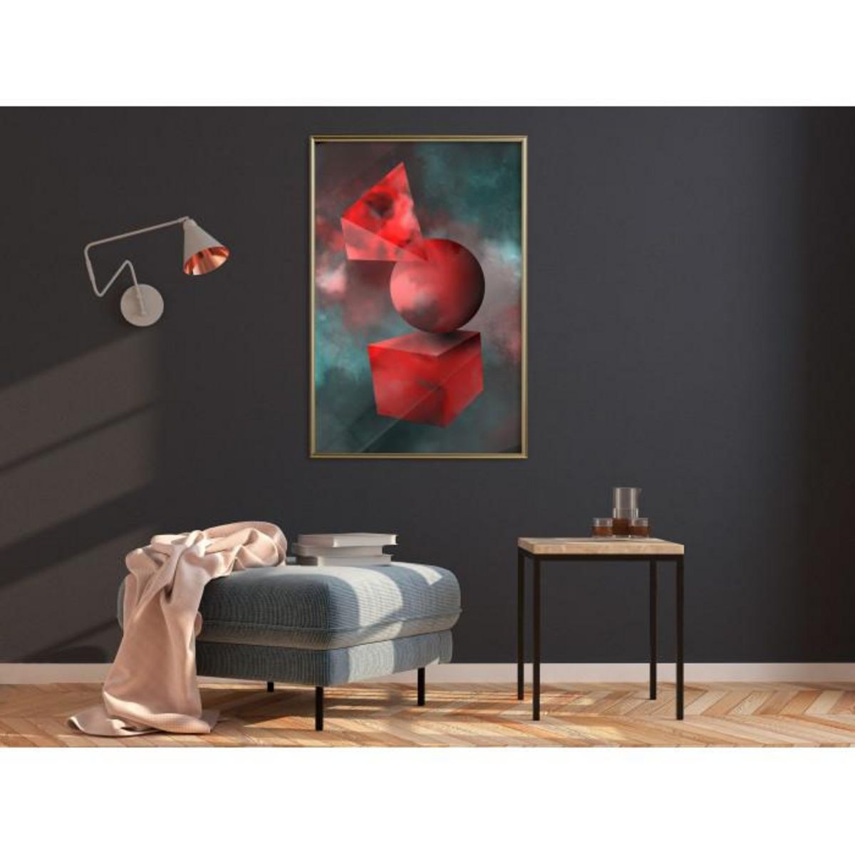 Paris Prix Affiche Murale Encadrée  Red Solid Figures