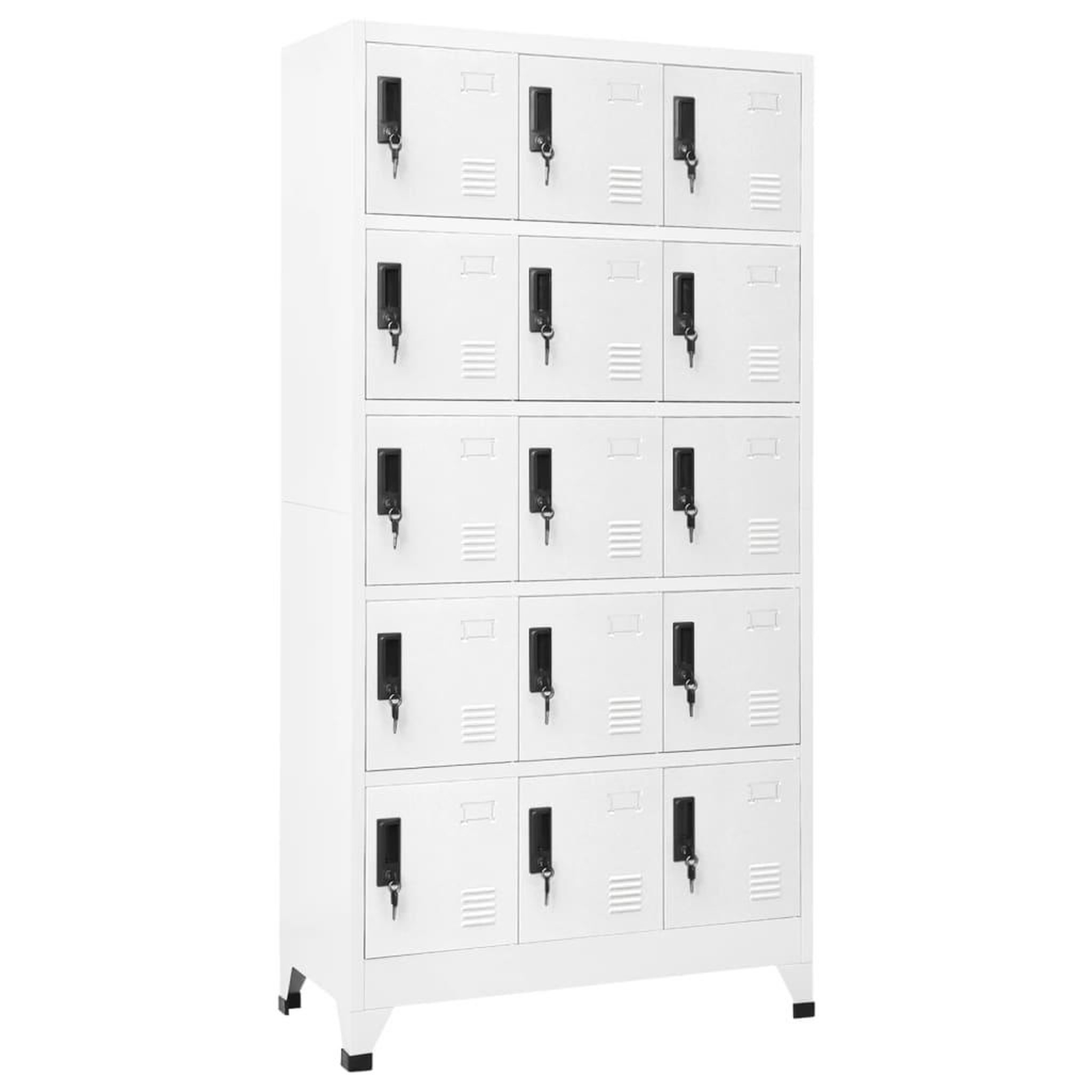 Voir la diapositive 1 : VIDAXL Armoire a casiers Blanc 90x40x180 cm Acier