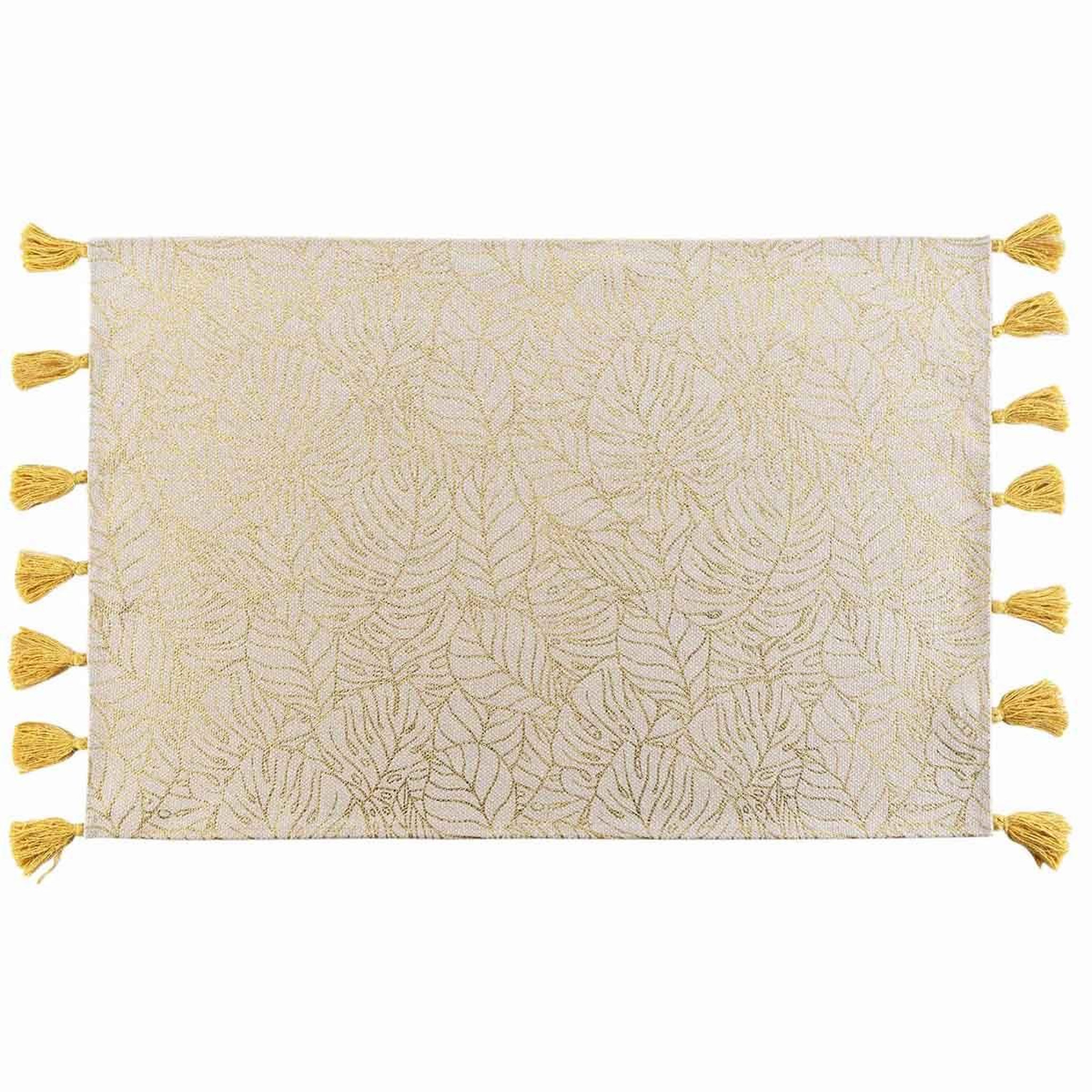 Douceur d'Intérieur Tapis déco imprimé  solea  60x90cm or
