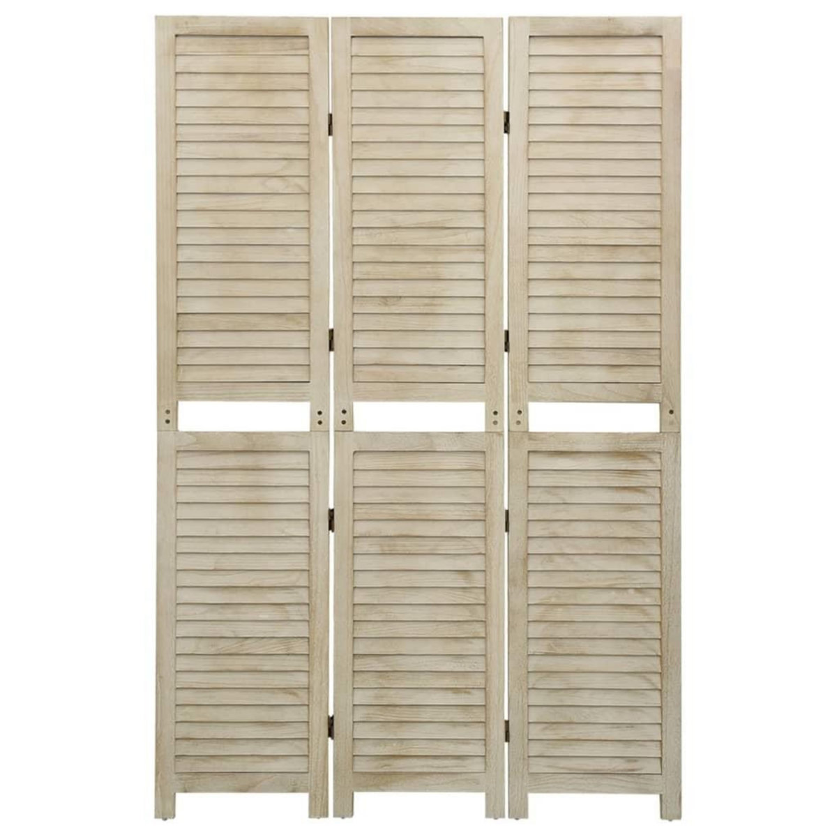 VIDAXL Cloison de separation 3 panneaux 105x165 cm Bois de Paulownia