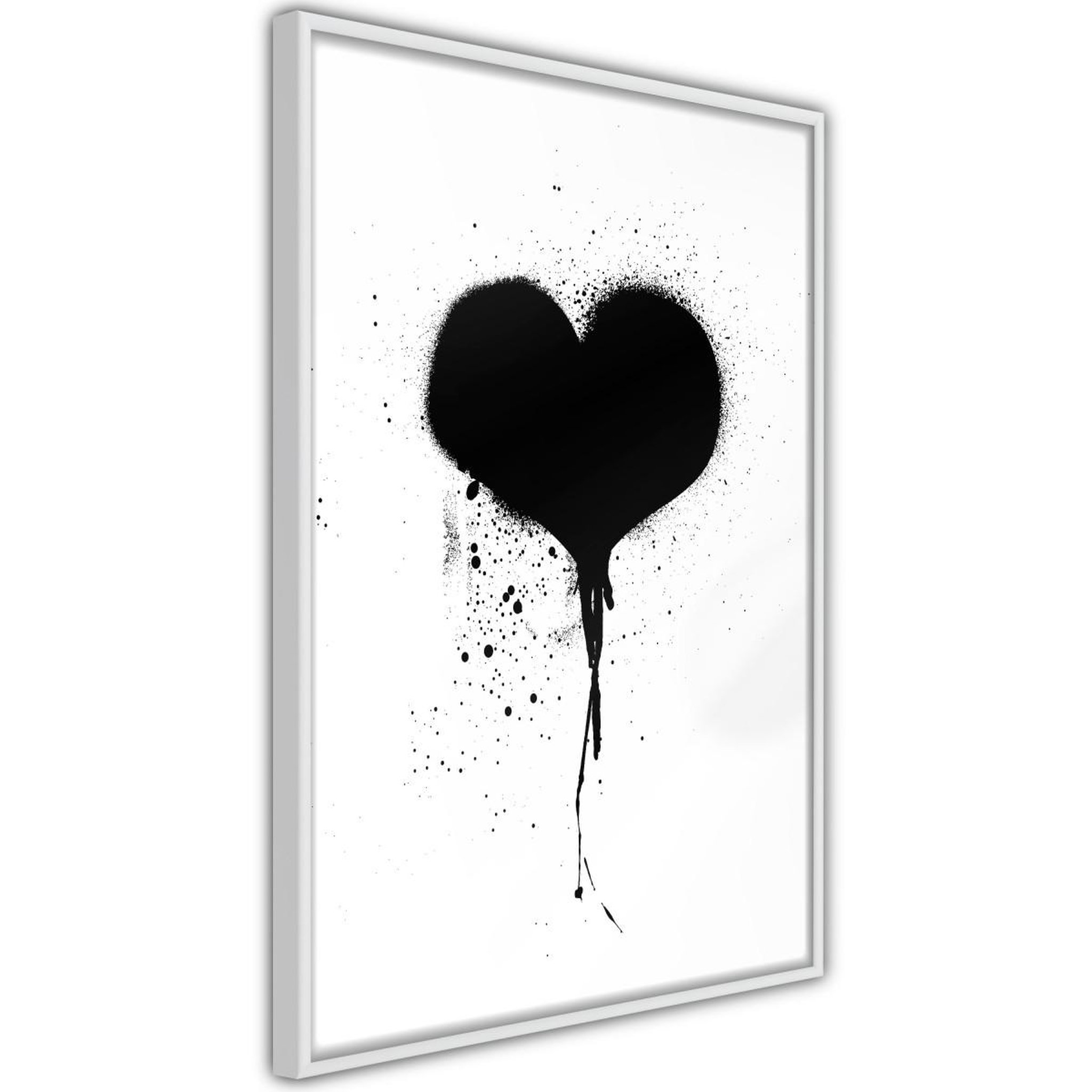 Paris Prix Affiche murale encadrée  graffiti heart