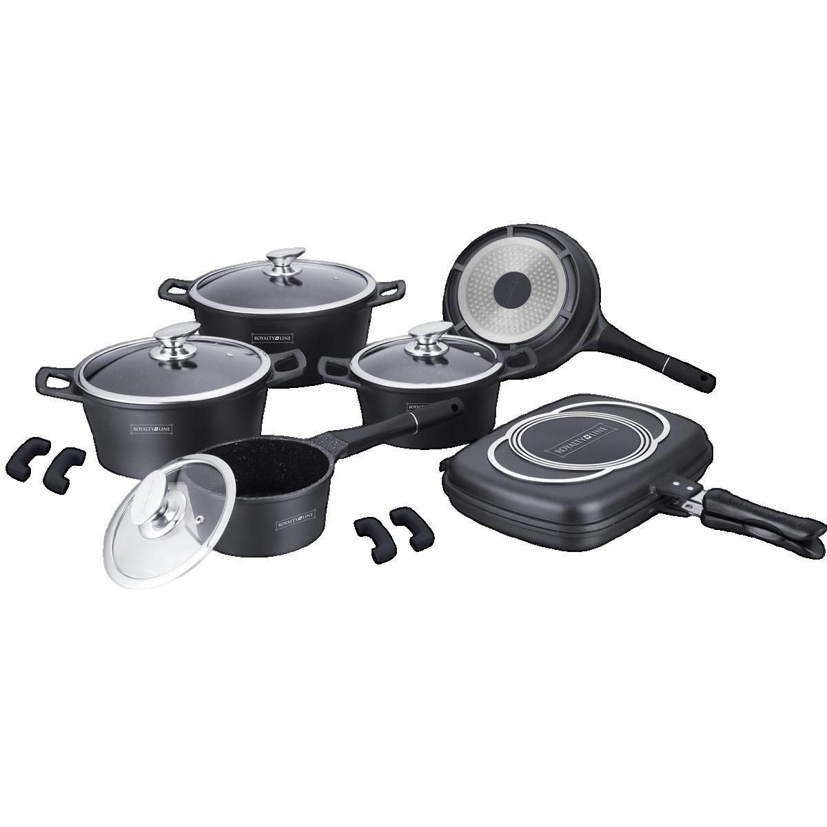 Royalty Line Batterie de cuisine Royalty Line 17 pièces noir