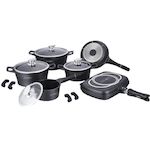 Royalty Line Batterie de cuisine Royalty Line 17 pièces noir