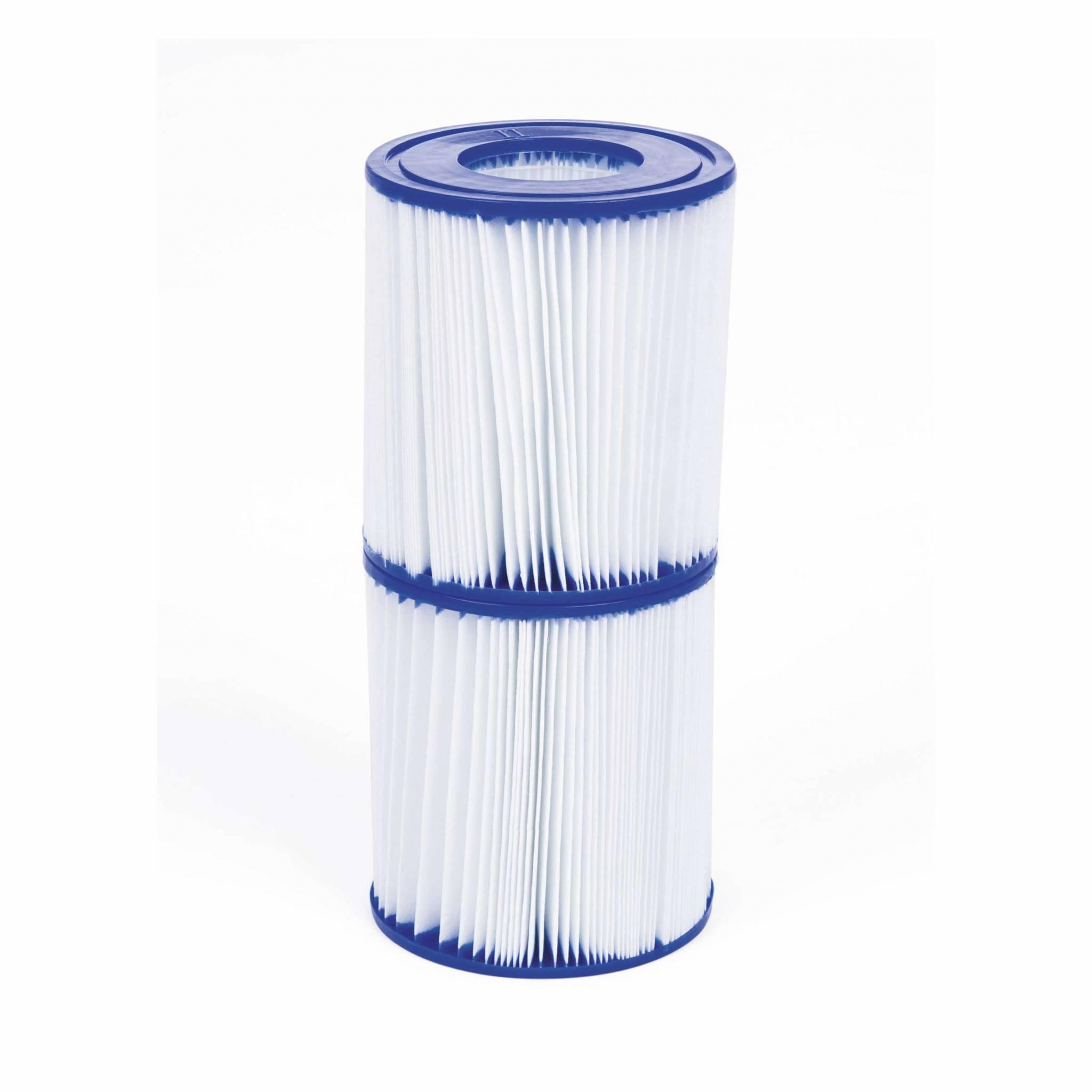 Voir la diapositive 1 : SWEEEK Lot de 2 cartouches filtrantes pour piscine Bestway - type 2  - Ø10.6x13.6cm compatibles avec Bestway Aral. Onéga. Opalite. Peridot. Côme. Vostok 4x2 et 5x2. Spinelle 4x2. Volta.