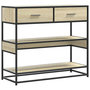 Voir la diapositive 2 : VIDAXL Table console chene sonoma 90x35x80 cm bois d'ingenierie