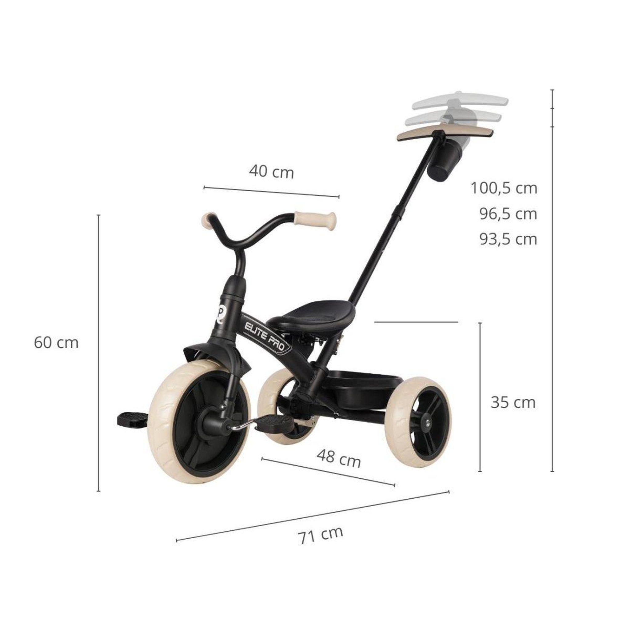 Voir la diapositive 3 : QPLAY Tricycle  elite pro noir