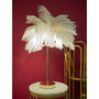 Voir la diapositive 5 : Paris Prix Lampe à Poser Imitation Plume  Palm  60cm Or & Blanc