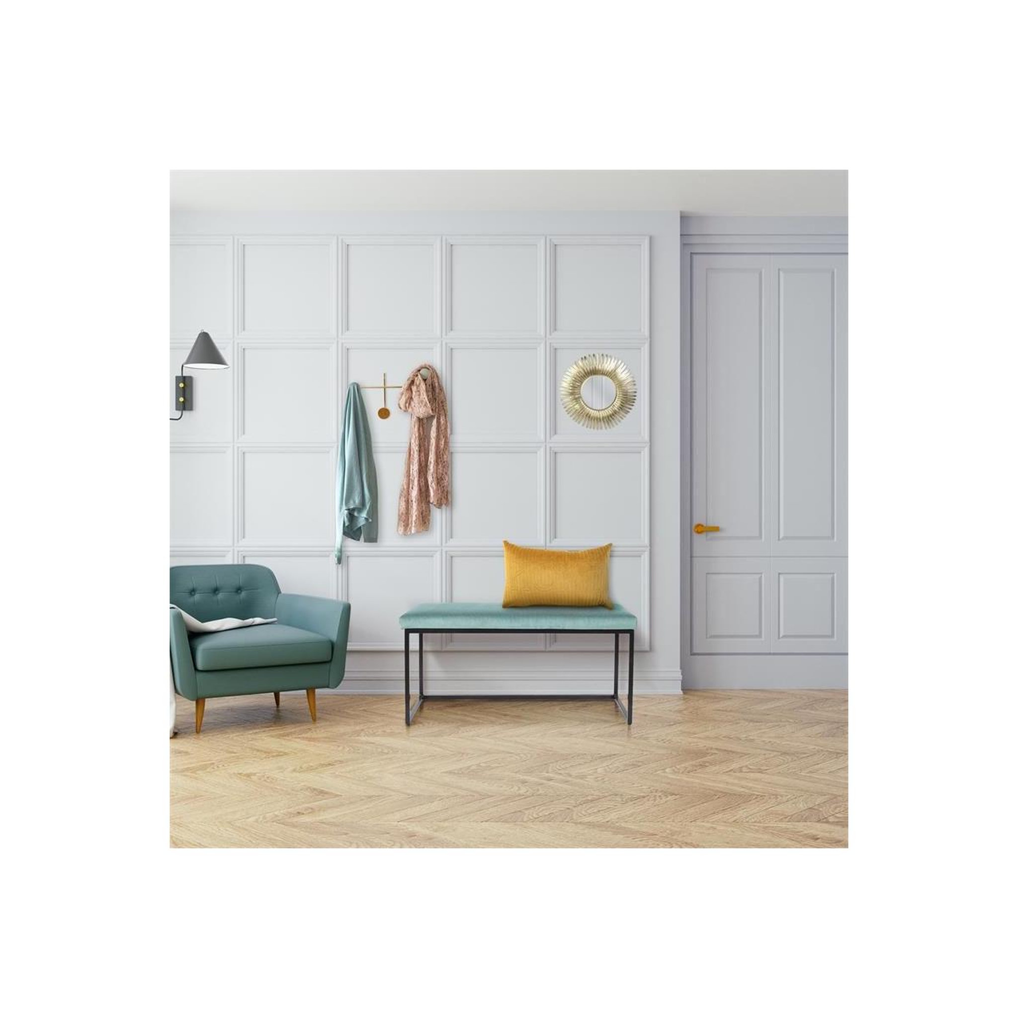 Voir la diapositive 4 : The Home Deco Factory Banc design  giulia  100cm bleu