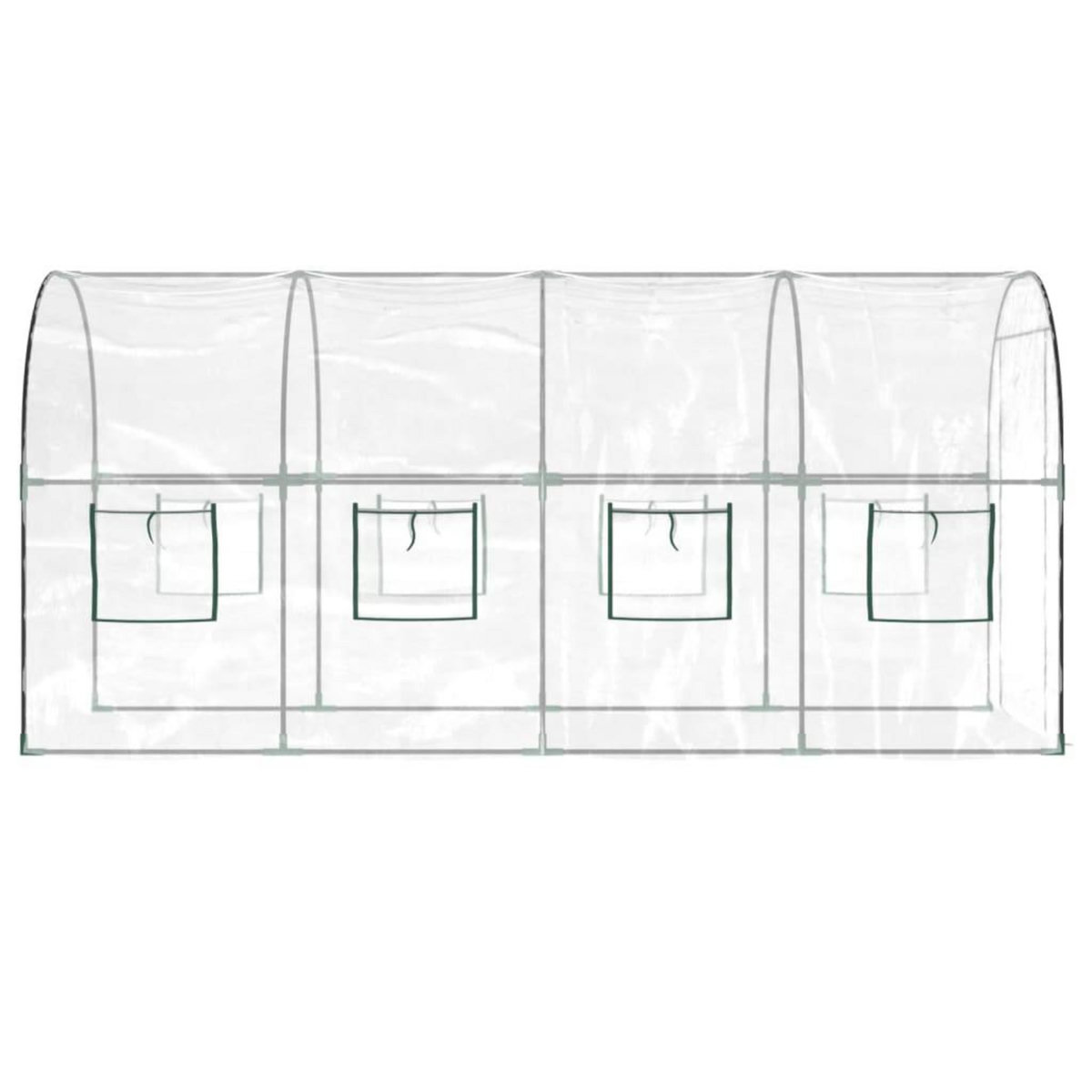 VIDAXL Serre Transparent 160x400x190 cm PVC et acier enduit de poudre