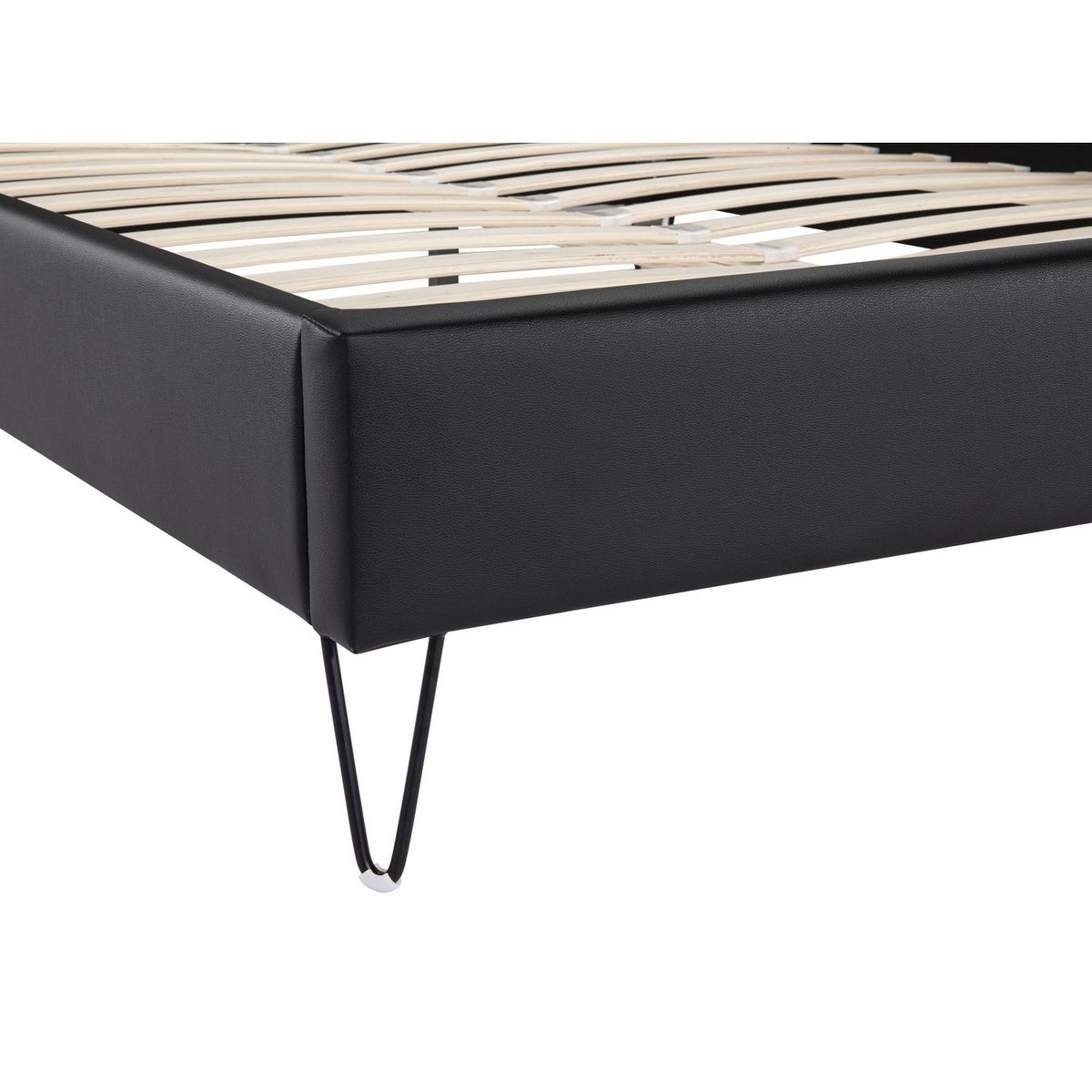 Lit double avec sommier et tête de lit 160x200cm ALBAN