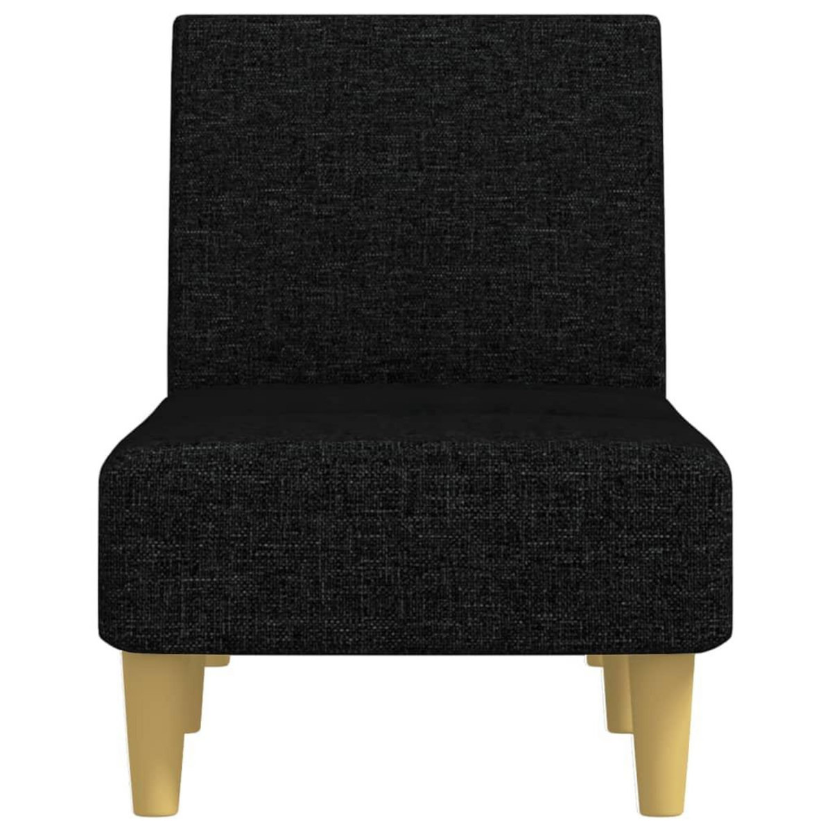 VIDAXL Chaise longue noir tissu