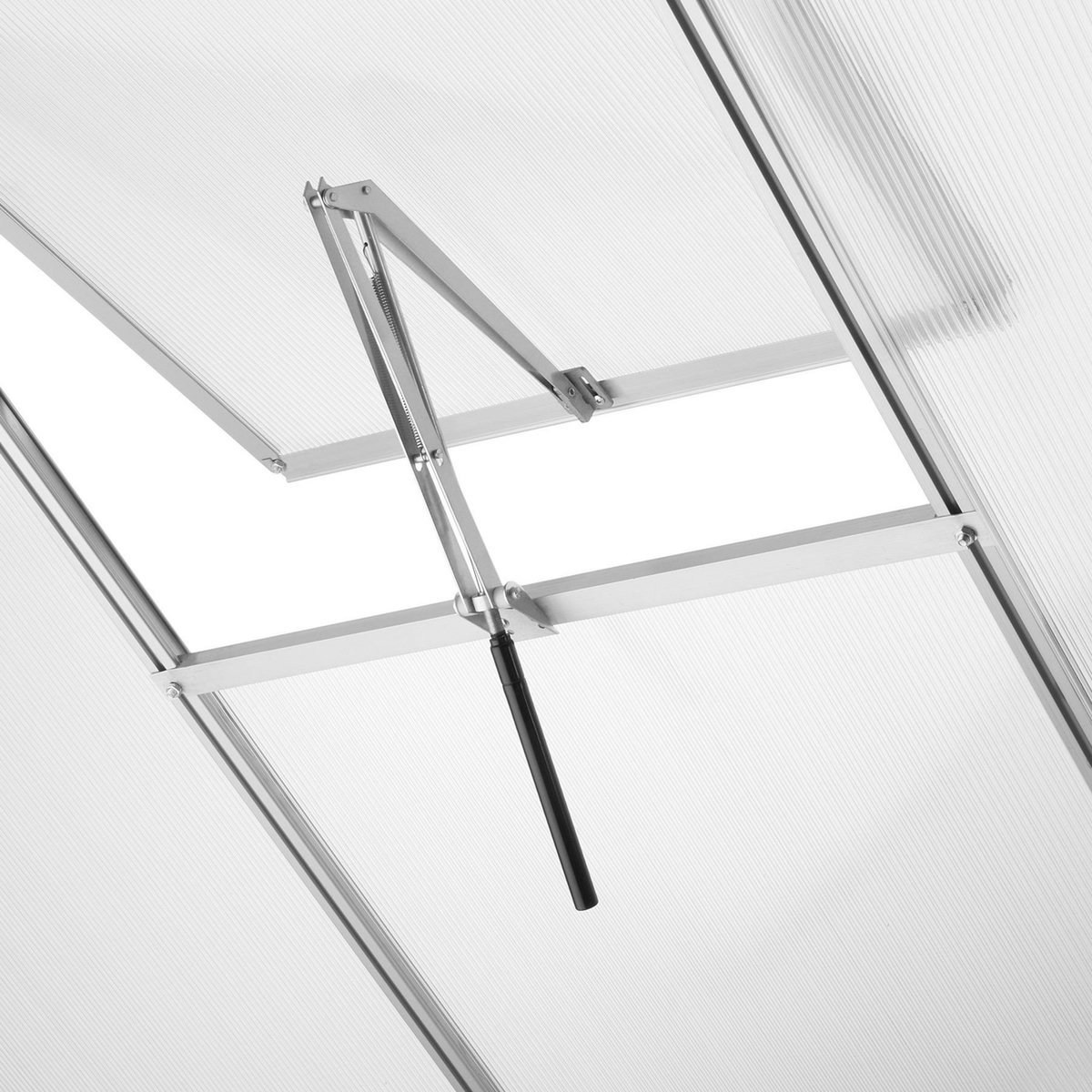 tectake ouverture automatique de fenêtre de serre de jardin commandé par thermostat argent