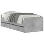Voir la diapositive 4 : VIDAXL Cadre de lit sans matelas gris beton 75x190 cm