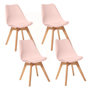 Voir la diapositive 1 : TOILINUX Lot de 4 chaises design scandinave BAYA
