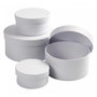 Voir la diapositive 2 : CREATIV COMPANY 4 boîtes rondes en carton blanc 4 x 8 cm à 7 x 14 cm