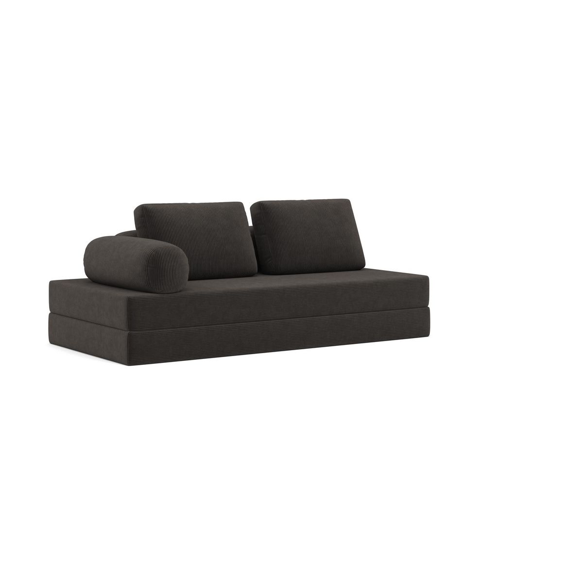 LISA DESIGN Lonny - canapé 3 places convertible en velours côtelé