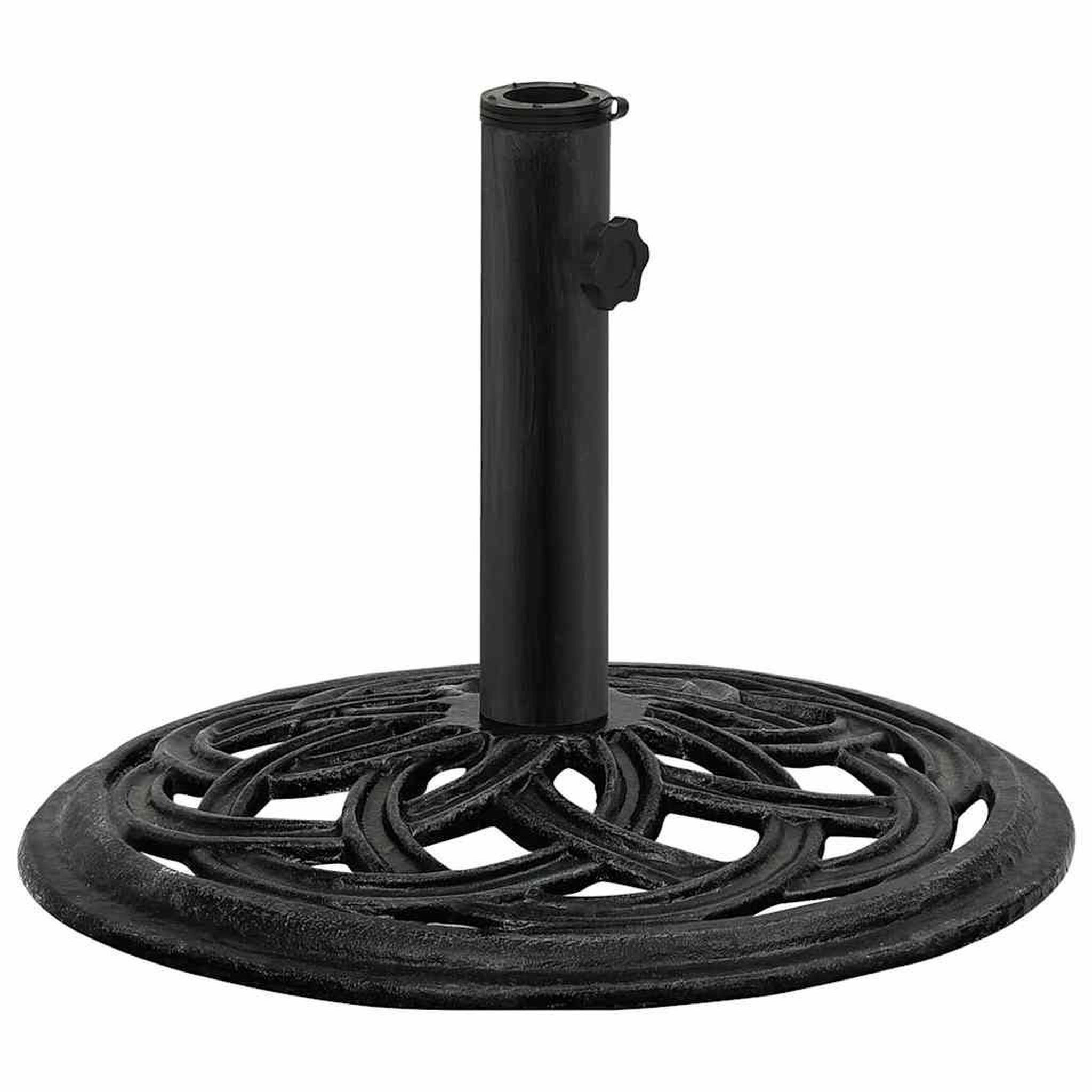 VIDAXL Socle de parasol Noir 44x44x31 cm Fonte