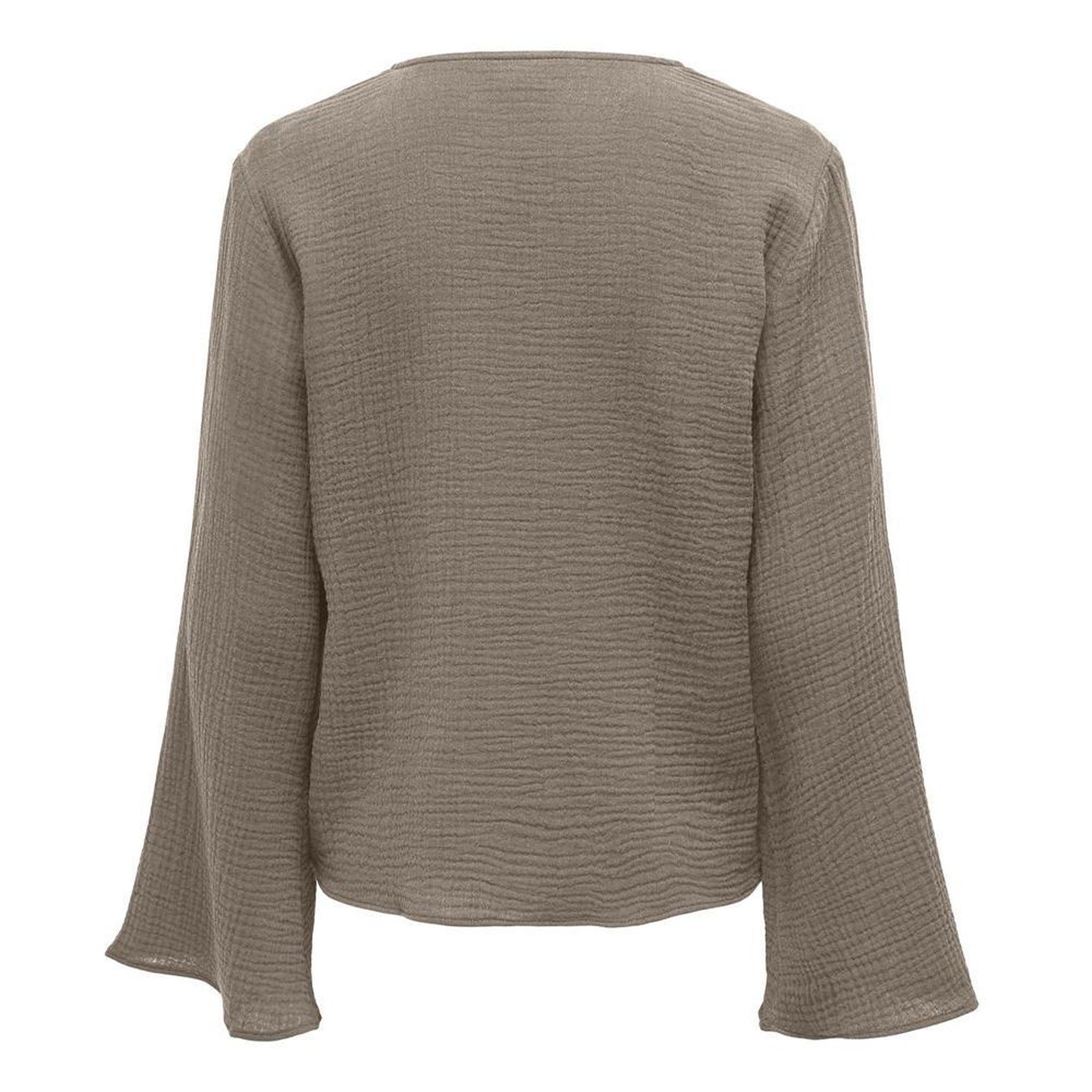 Voir la diapositive 2 : JACQUELINE DE YONG Blouse Taupe Femme JDY Theis Life
