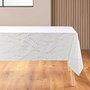 Voir la diapositive 1 : Paris Prix Nappe Antitache Imprimé  Firmament  140x240cm Blanc & Or