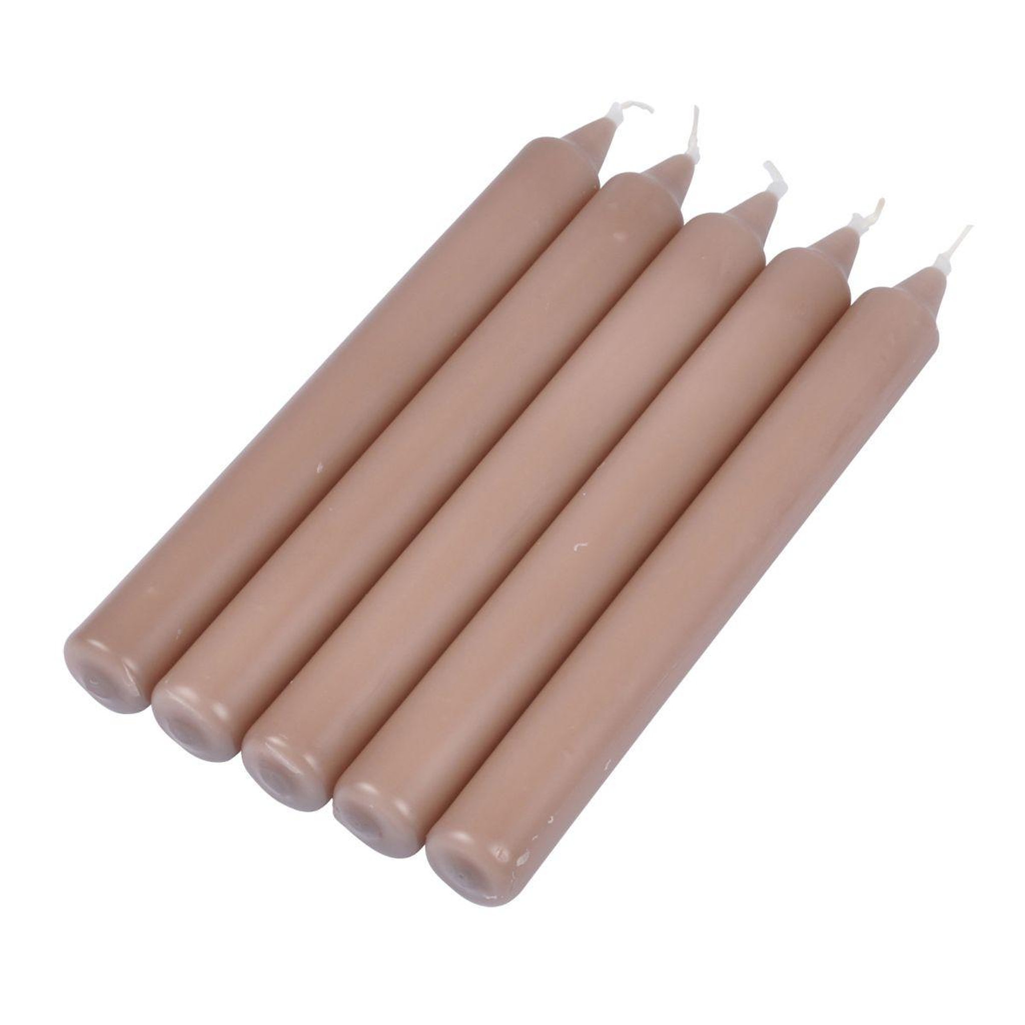 HOMEA Lot de 5 Bougies Chandelier  Essentiel  19cm Taupe