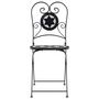 Voir la diapositive 5 : VIDAXL Chaises de bistro pliables lot de 2 noir et blanc ceramique