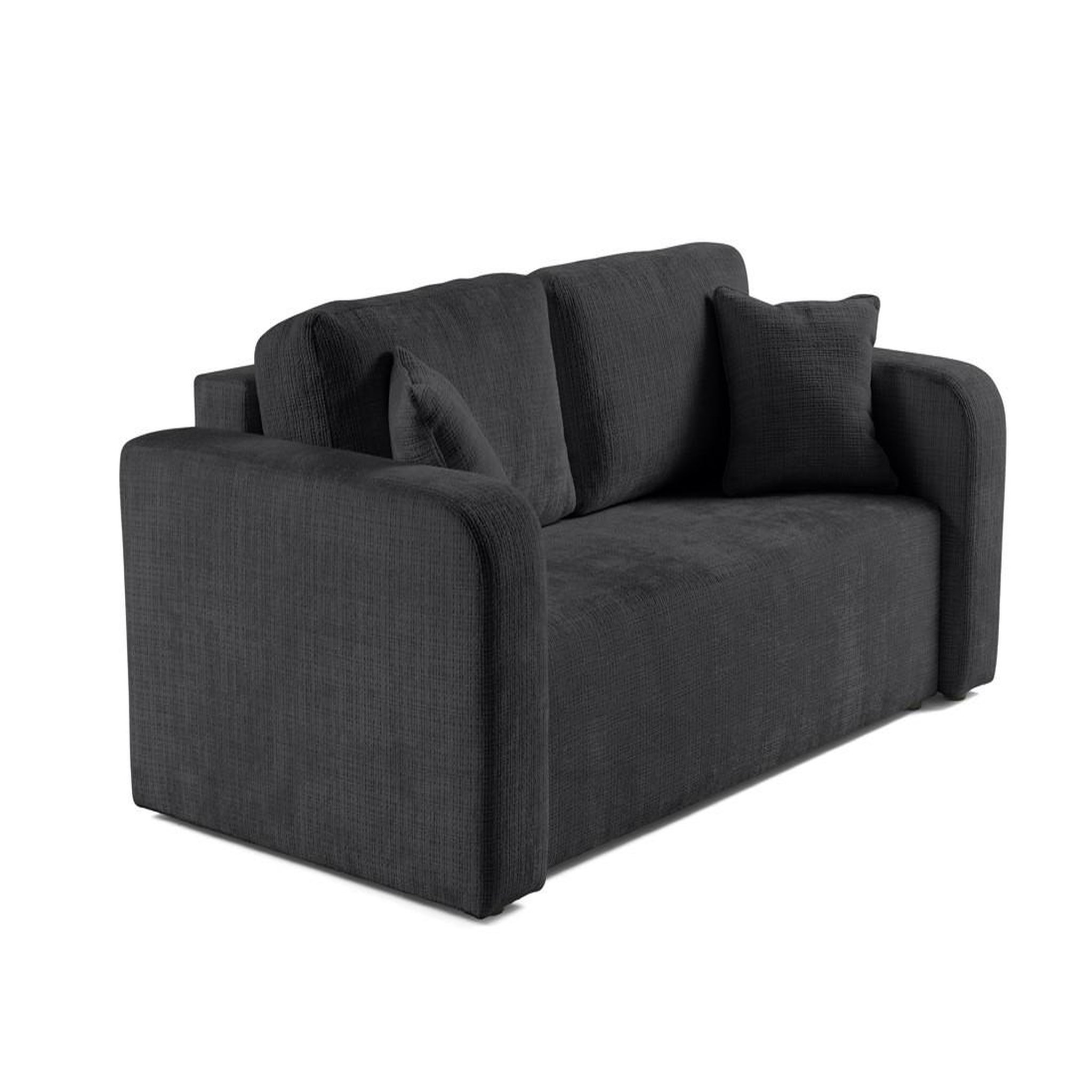Voir la diapositive 3 : BEST MOBILIER Miro - canapé droit 2 places - en velours texturé