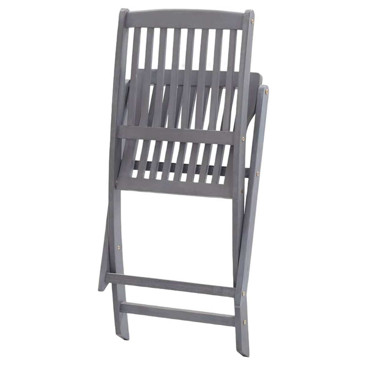 VIDAXL Chaises pliables d'exterieur lot de 8 et coussins Bois d'acacia