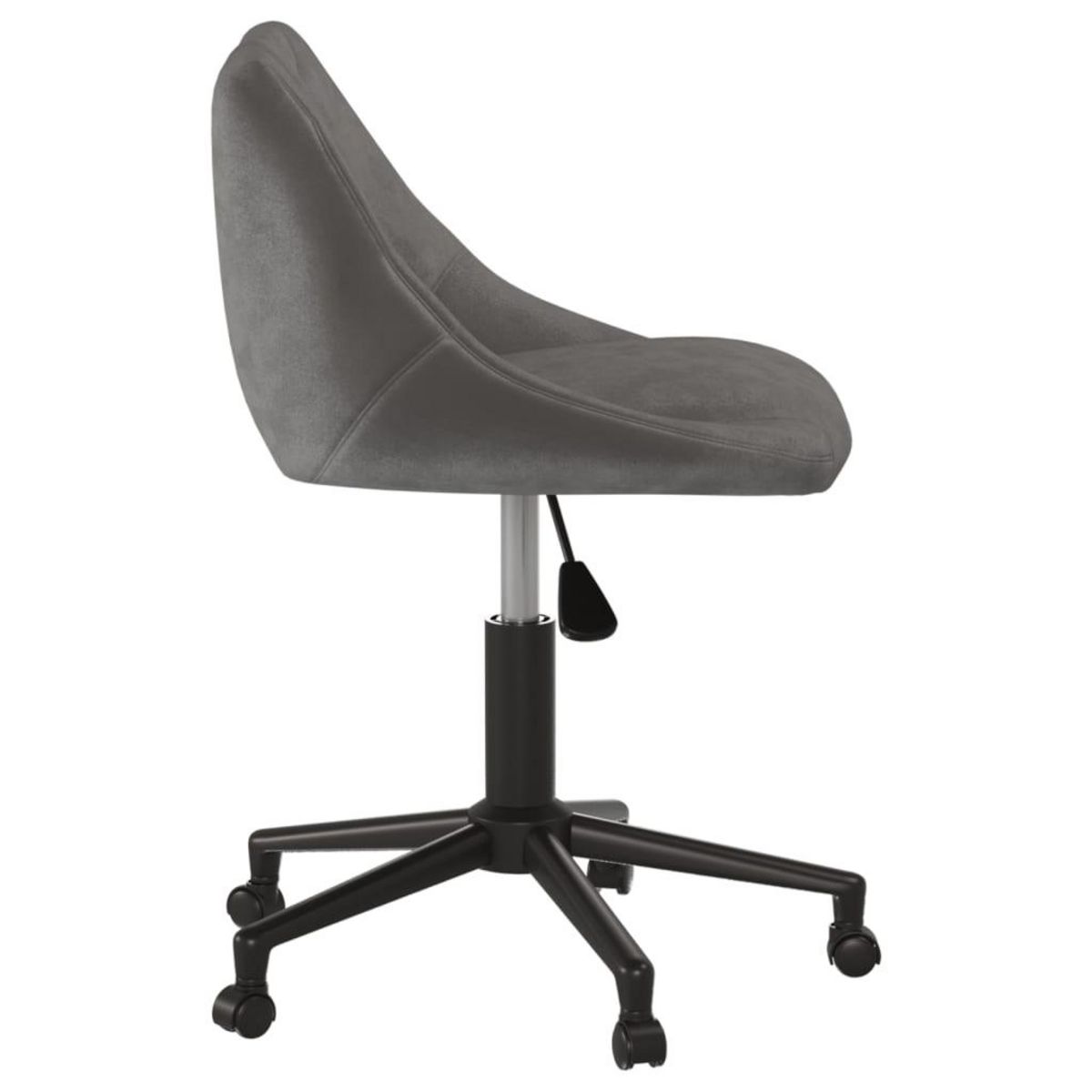 VIDAXL Chaise pivotante de bureau Gris fonce Velours