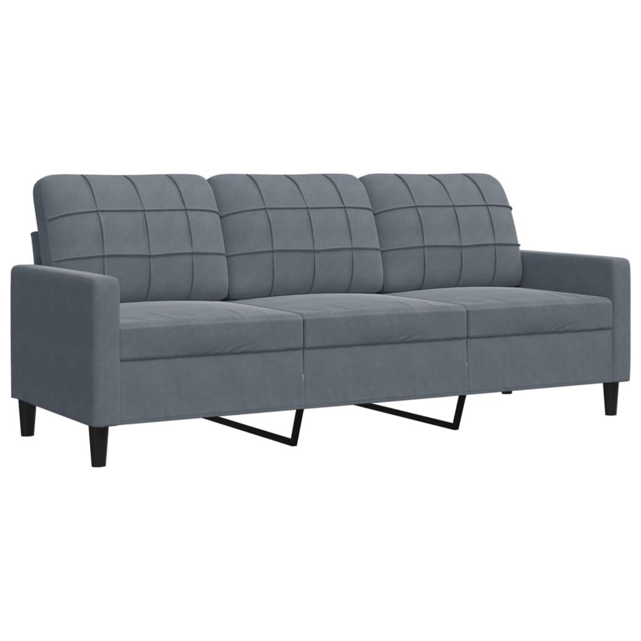 Voir la diapositive 4 : VIDAXL Ensemble de canapes 3 pcs avec coussins et traversins velours