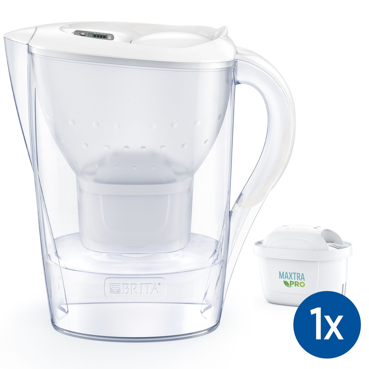 BRITA BRITA Carafe filtrante Marella blanche (2,4L) inclus 1 cartouche filtrante MAXTRA PRO All-in-1