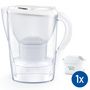 Voir la diapositive 1 : BRITA BRITA Carafe filtrante Marella blanche (2,4L) inclus 1 cartouche filtrante MAXTRA PRO All-in-1