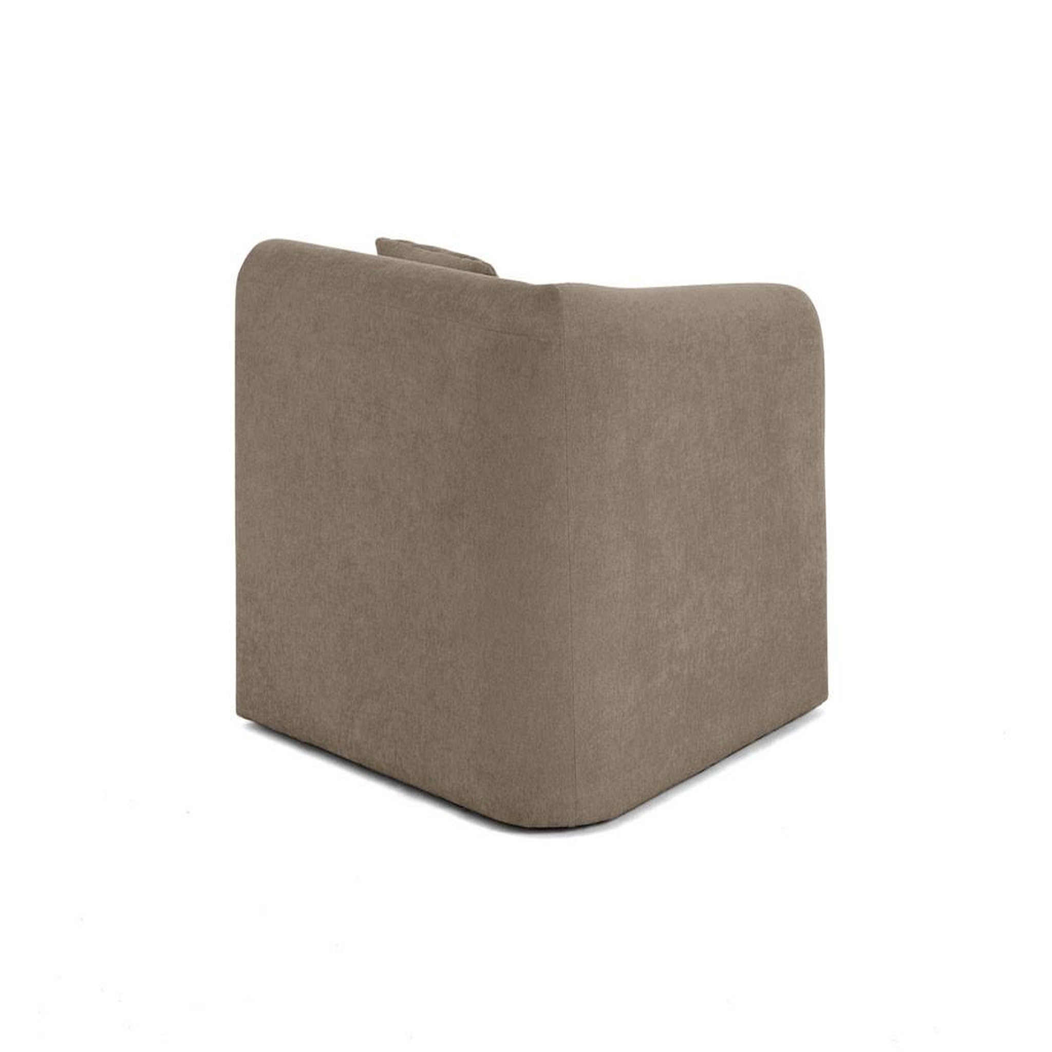 Voir la diapositive 4 : LISA DESIGN Ikare - module d'assise d'angle gauche - en tissu