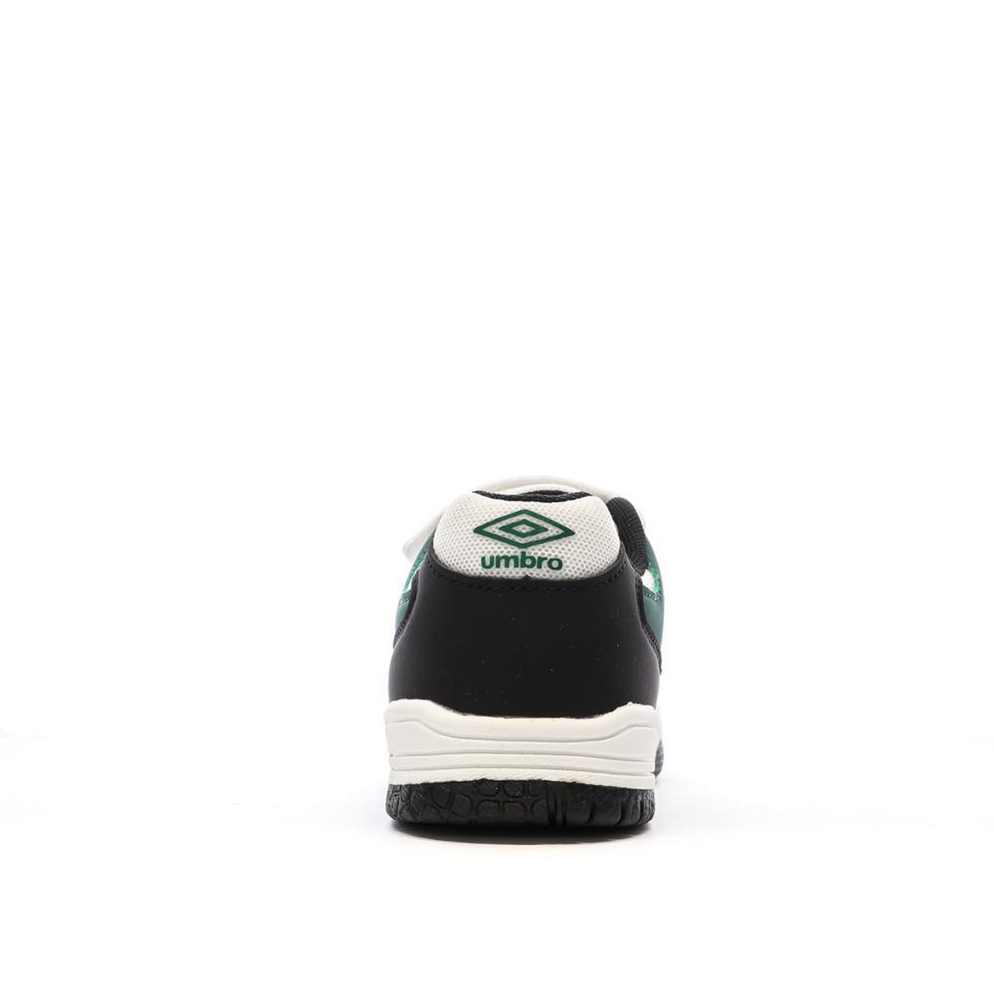 Voir la diapositive 3 : UMBRO Baskets Blanches/Noires/Vert Garçon Umbro Travys