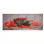 VIDAXL Jeu de tableau sur toile Paprikas Multicolore 150x60 cm