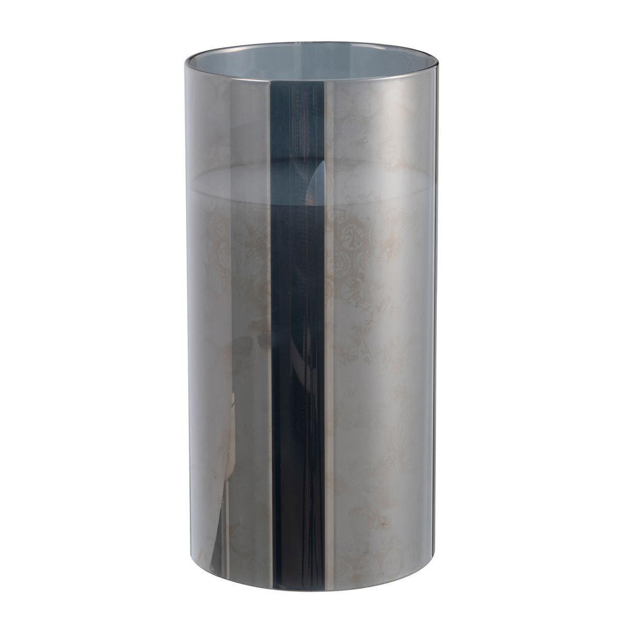 J-LINE Lampe à poser en verre led  bright  20cm gris