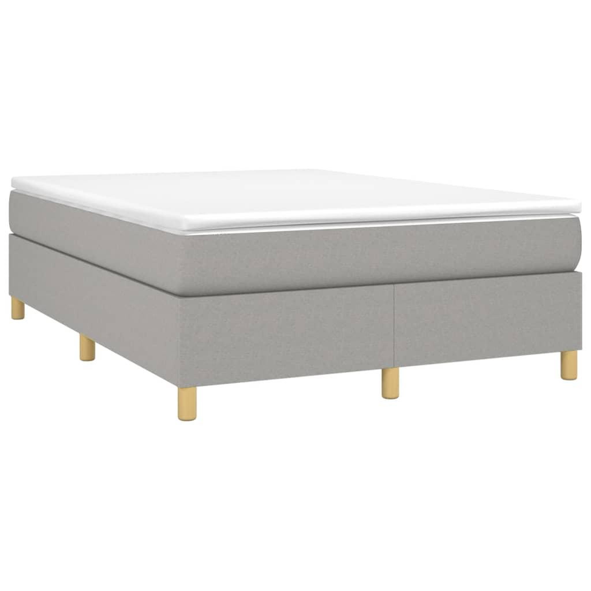 Voir la diapositive 3 : VIDAXL Cadre de lit sans matelas gris clair 140x200 cm tissu