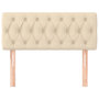 Voir la diapositive 3 : VIDAXL Tete de lit Creme 90x7x78/88 cm Tissu