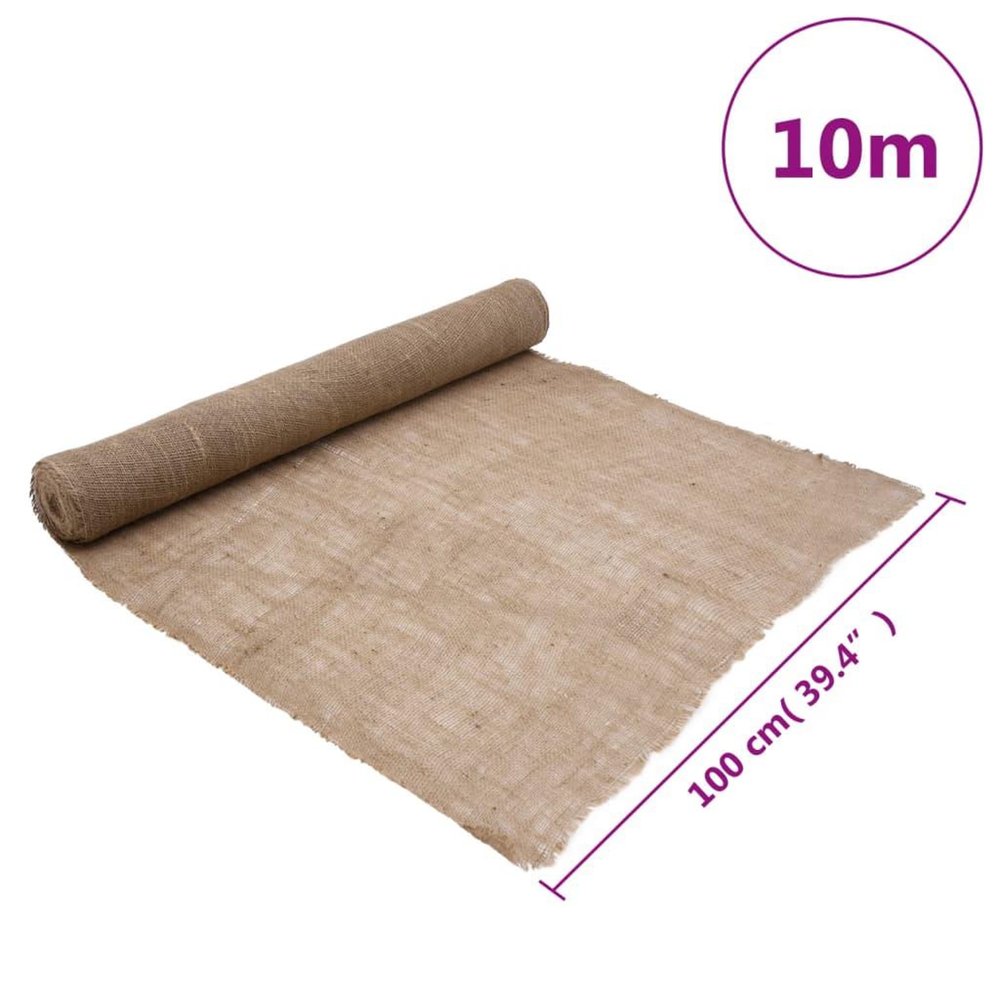 Voir la diapositive 6 : VIDAXL Rouleau de jute 1x10 m 100 % jute 200 g/m²