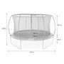 Voir la diapositive 6 : SWEEEK Trampoline rond Ø 430cm gris avec filet de protection intérieur - Venus Inner – Nouveau modèle - trampoline de jardin 4.30m 430 cm |Design | Qualité PRO. | Normes EU.