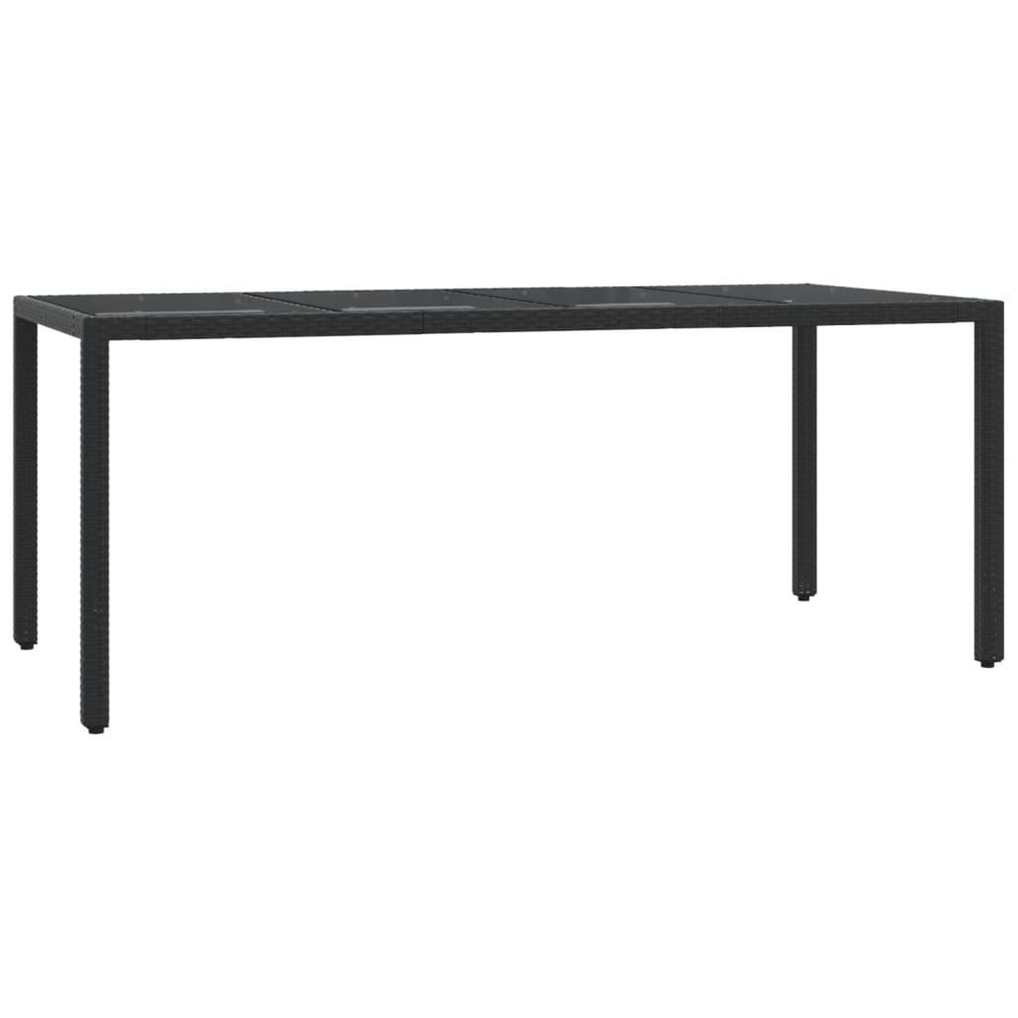 Voir la diapositive 4 : VIDAXL Ensemble a manger de jardin coussins 7pcs Noir Resine tressee