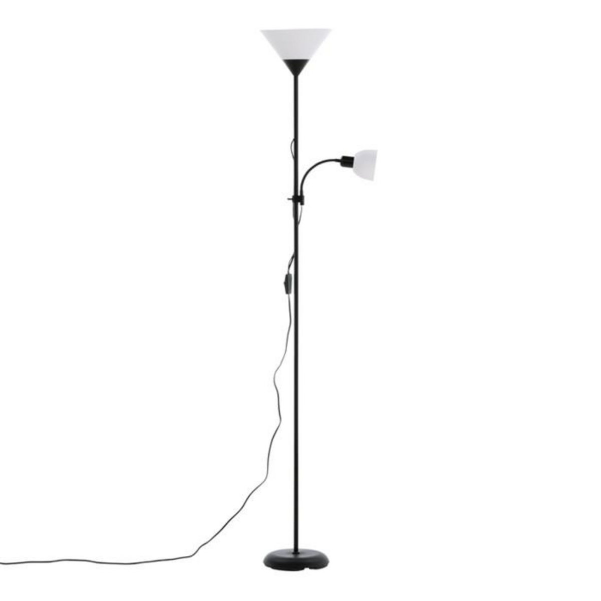 Paris Prix Lampadaire 2 Spots  Bagasi  178cm Noir