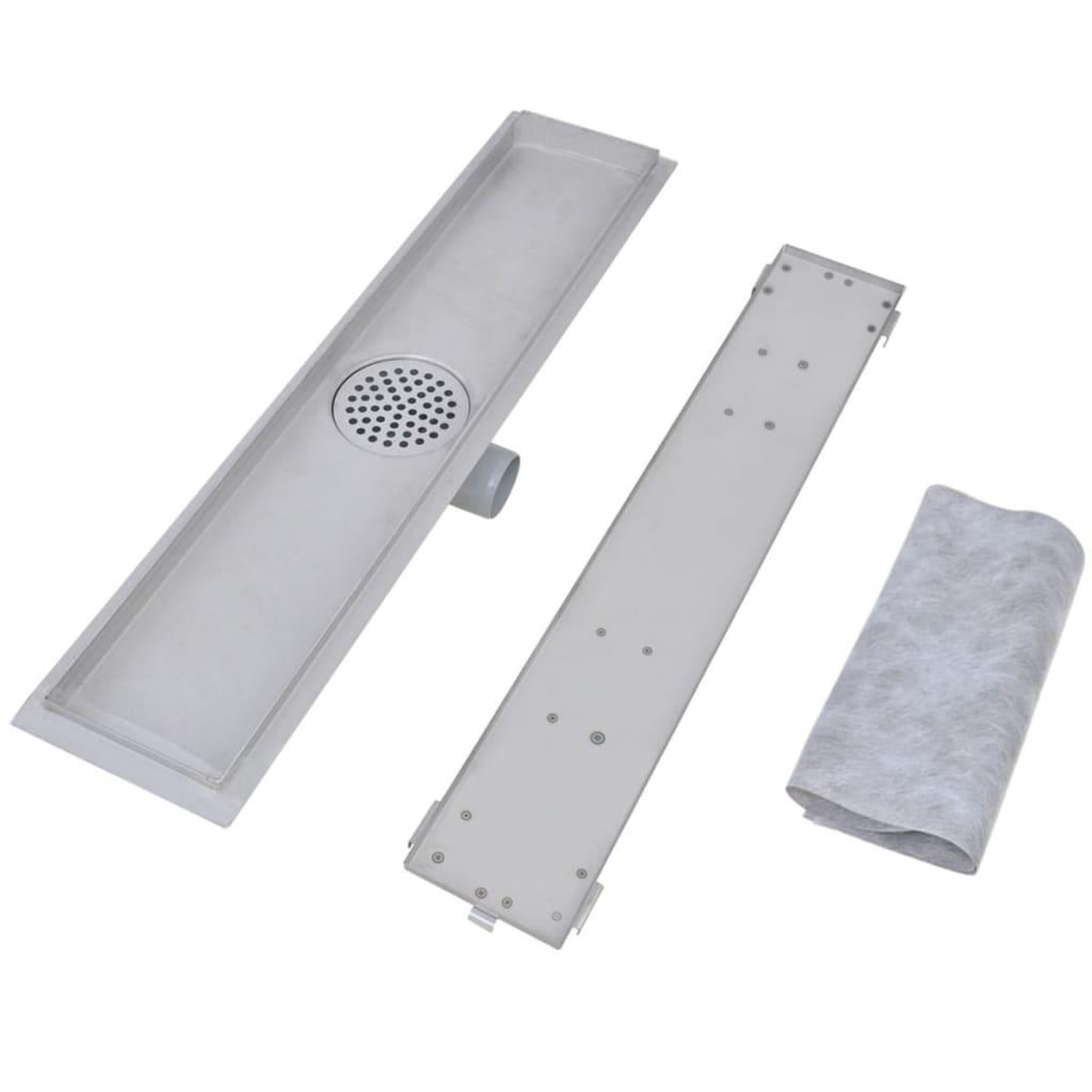 Voir la diapositive 4 : VIDAXL Drain de douche lineaire 2 pcs Ligne 630x140mm Acier inoxydable